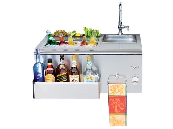 VEVOR 27x18 Outdoor Kitchen Drop-In Ice Chest Bin Cooler 304 Beer Ice Buckets Box