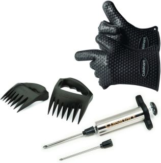 Cuisinart® 3 Piece Stainless Steel Barbecue Tool Set - Set Includes  Spatula, Locking Tongs And A Silicon Basting Brush