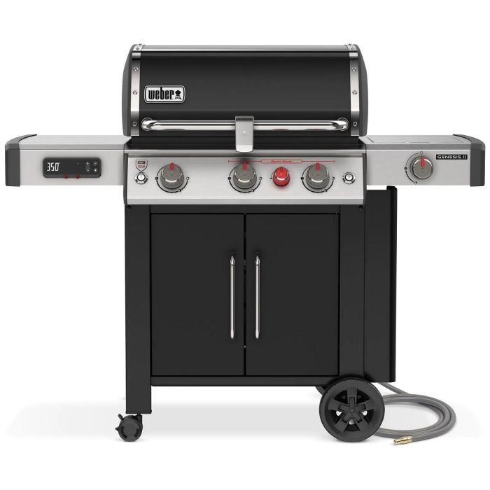 Weber Genesis Ii Ex 335 Black Smart Grill With Sear Burner Side Burner Natural Gas Barbeques Galore