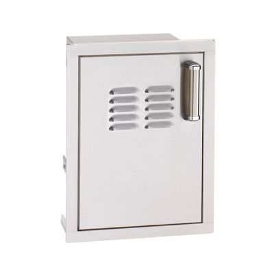 Fire Magic Flush Mounted Door with Tank Tray & Louvres - Left Hinge