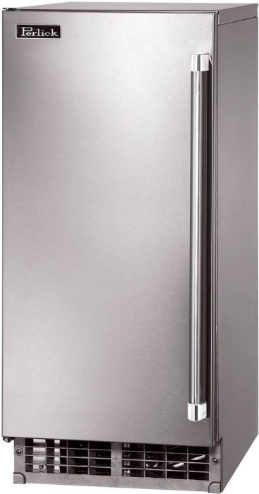 Perlick 24 Signature Series Shallow Depth Refrigerator - Outdoor Model, Stainless Steel Solid Door / Right