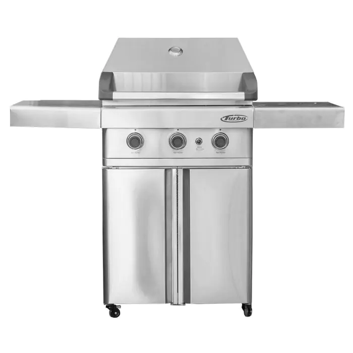 Barbeques Galore Turbo 26 inch 3 Burner Freestanding Propane Gas Grill BTH2621LP 3BRNCART