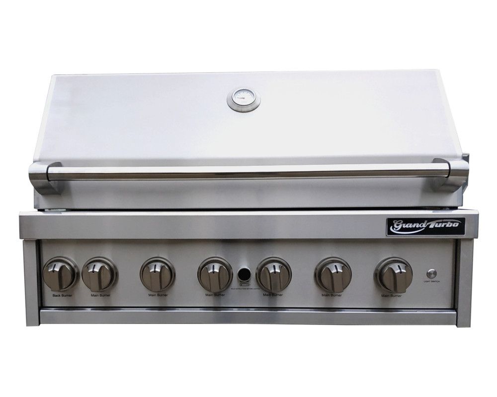 Natural Built-in Gas Grill Barbeques - | BBQ - 6-Burner Galore Grand 40-inch Gas Galore B4019NG Turbo Barbeques